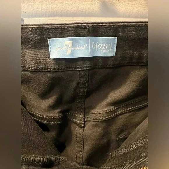 7 for all mankind ; B(AIR) HIGH WAIST ANKLE SKINNY IN COATED BLACK - Picture 8 of 11